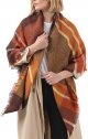 Womens Winter Scarf Tassel Plaid Scarf Chunky Blanket Scarves Soft Lightweight Blanket Thick Large Wrap Shawl