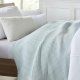 100% Cotton Waffle Weave Bed Blanket | Soft, Breathable, and Lightweight Blanket for All-Season (Full/Queen, ICY Blue)