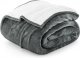 Blanket Queen Size [Grey, 90x90 Inches] Thick Warm Plush Fleece Reversible Blanket for Bed, Sofa, Couch, Camping and Travel