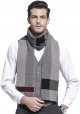 Men's Winter Cashmere Feel  Wool Soft Warm Knitted Scarf