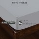 2-Pack Pure Cotton Fitted Sheet Twin Size, 600 Thread Count 16" Deep Pocket Egyptian Cotton Fitted Sheet (2pcs, Twin, Gray)