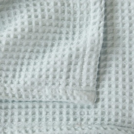 100% Cotton Waffle Weave Bed Blanket | Soft, Breathable, and Lightweight Blanket for All-Season (Full/Queen, ICY Blue)