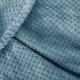 Waffle Textured Slate Blue Fleece Blanket, Super Soft and Warm 50x70 inches Throw Blanket for Couch, Cozy, Fuzzy and Lightweight