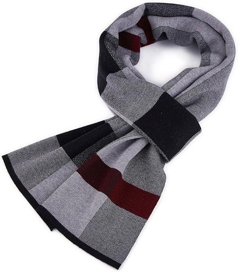Men's Winter Cashmere Feel  Wool Soft Warm Knitted Scarf