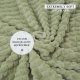 Luxury Flannel Fleece Super Soft Home Furnishing Throw Blanket with Stereoscopic Grid Design (Sage Green, 50"x70")
